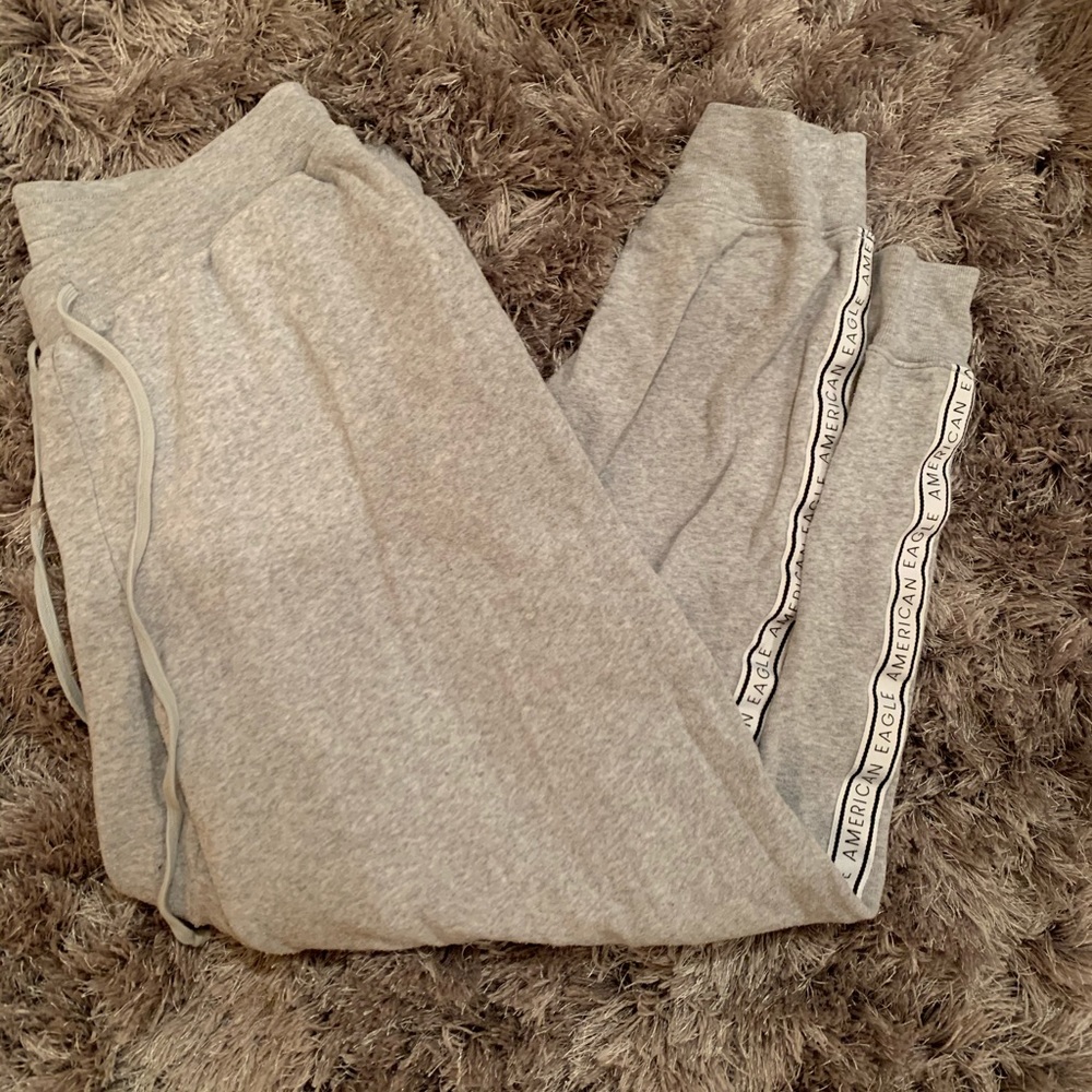 Heathered gray American eagle sweats
